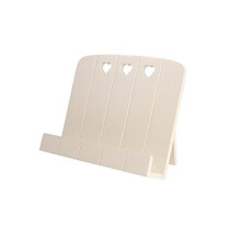 T&G Colonial Home Foldable Cook Book Stand in Cream Painted Hevea, 28 x 8 x 24 cm