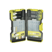 Ryobi RAK20JB Jigsaw Blade Set for T-Shank Jigsaws, 20 Piece