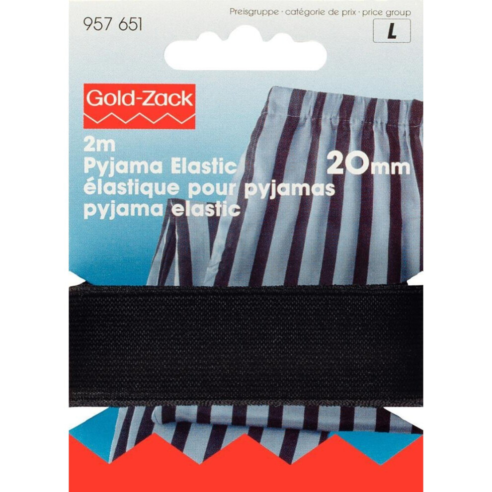 Prym 20 mm 2 m Pyjama Elastic, Black