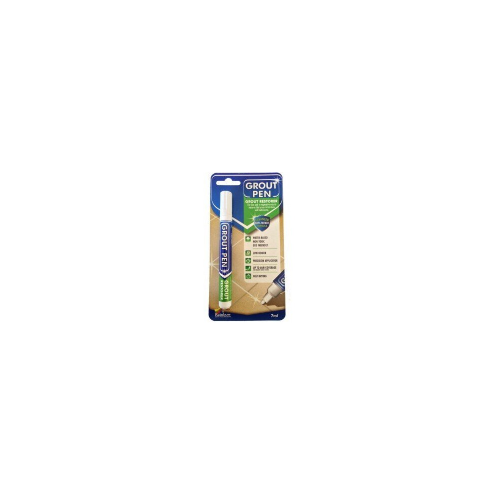 Grout Pen 4 White - Revives & Restores Tired Water-Based, 5mm Nib