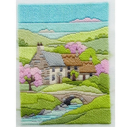 Derwentwater Designs Cottages Spring Long Stitch Kit