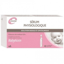 Babysoin Physiological Serum Box of 40Â ml Single Dose Nasal Passages and Eye