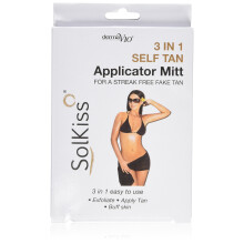 Derma V10 Solkiss 3-in-1 Self Tan Applicator Mitt - Exfoliate, Apply & Buff, Reusable (DER0397X)
