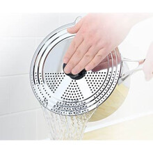 Judge TC275 Universal Draining Lid Stainless Steel