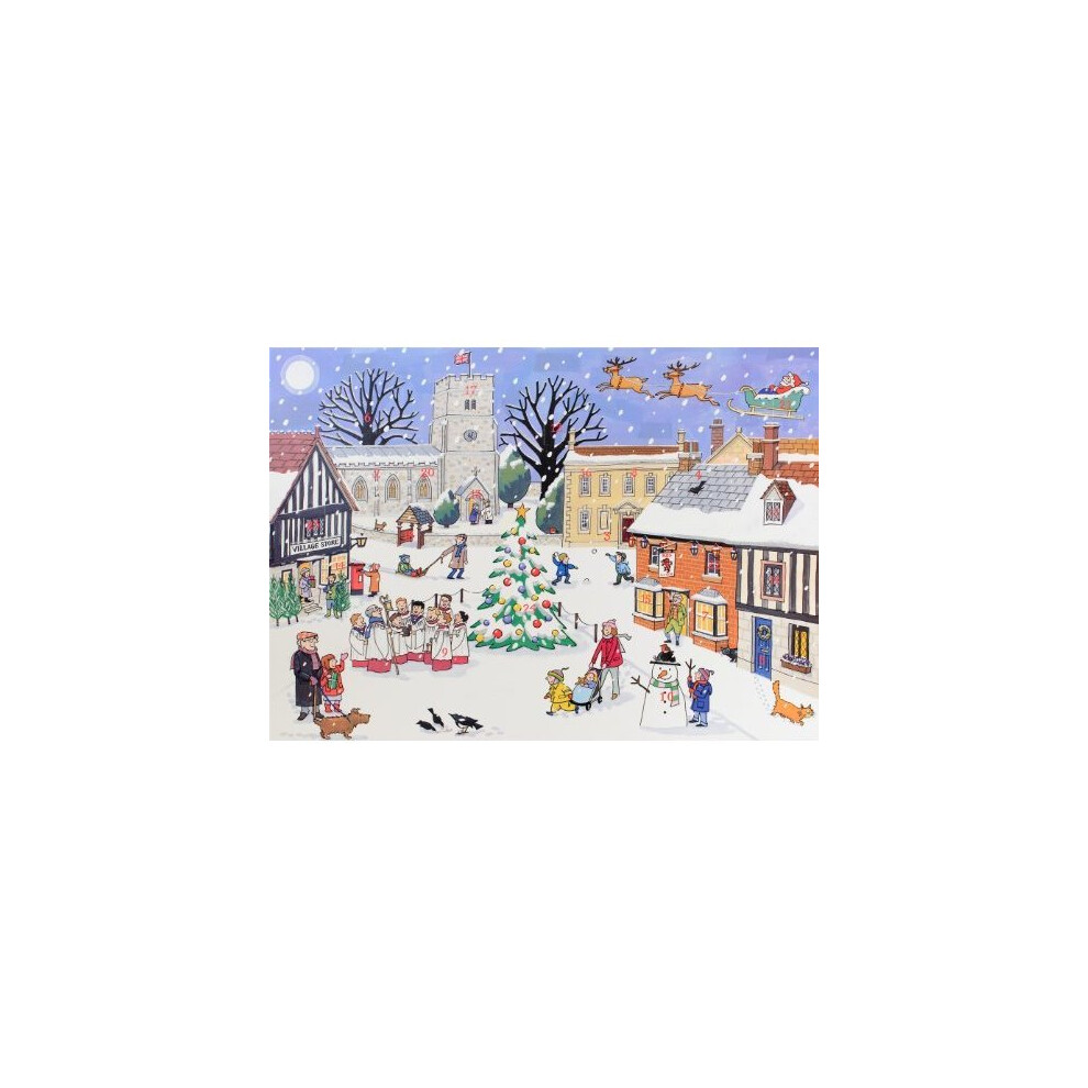 Alison Gardiner 'Christmas in the Village' Large Traditional Advent Calendar