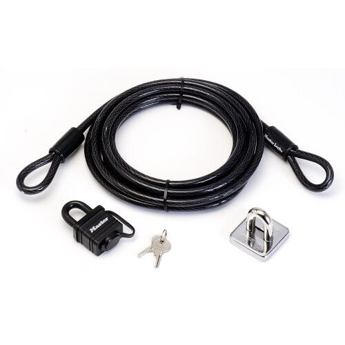 Master Lock Masterlock 8271E M/Lock Security Lock/Cable Plus Anchor Kit 1