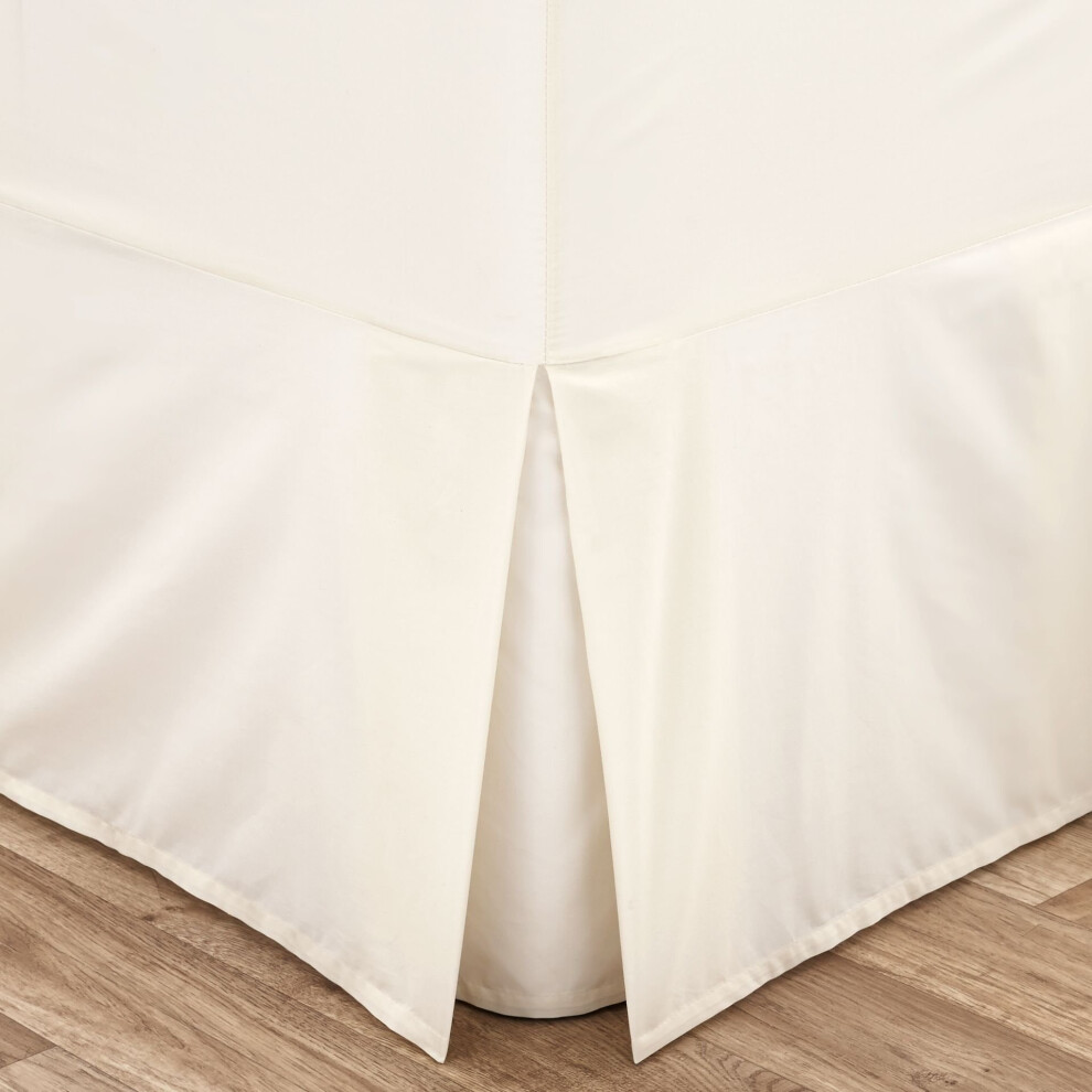 Catherine Lansfield Non Iron Percale King Valance Sheet - Cream