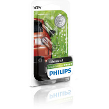 Philips 0730519 12961LLECOB2 LongLife EcoVision W5 W Indicator Lamp 2 Pieces in Blister Pack