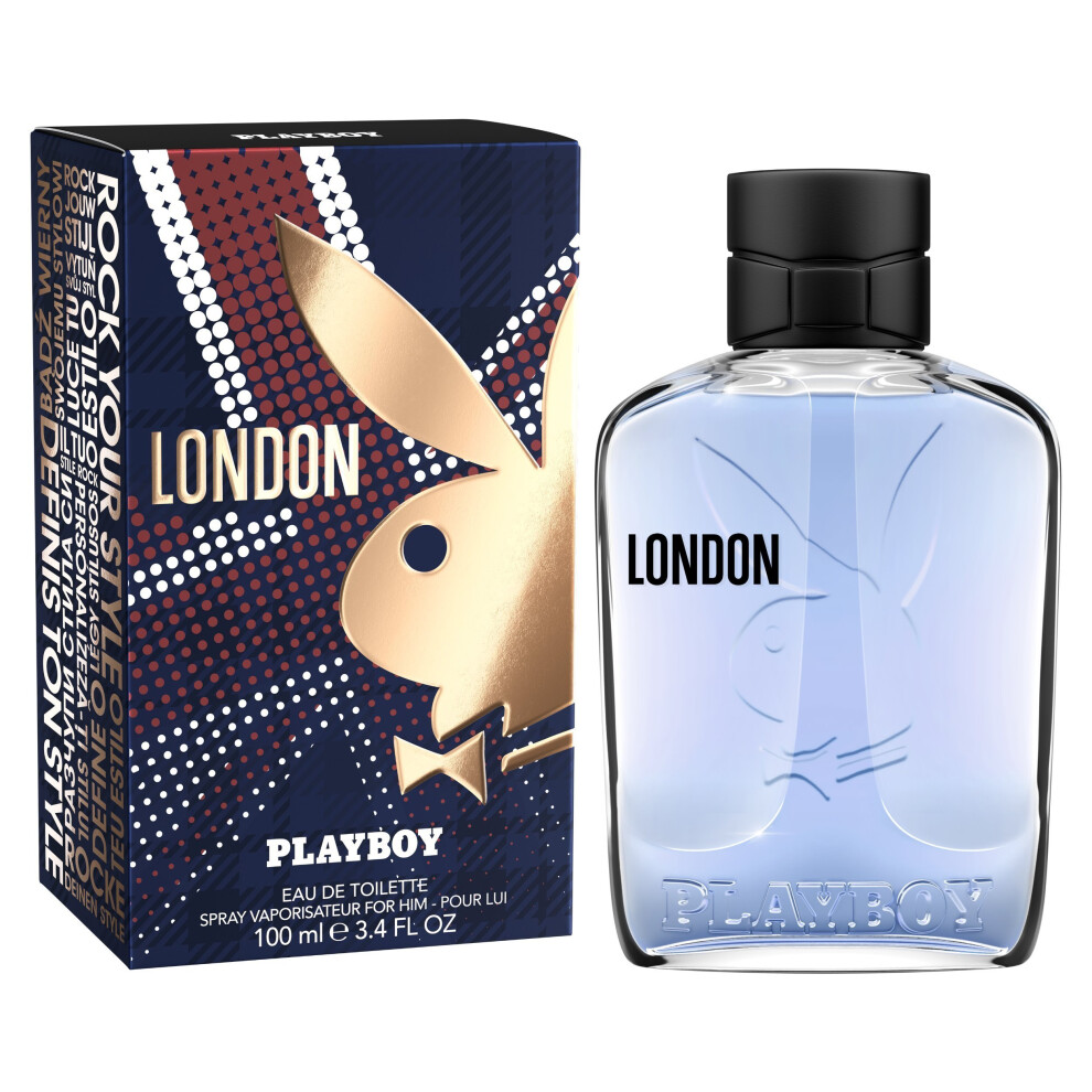 Playboy London Eau De Toilette for Men, 100 ml