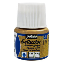 Peinture tissu - Pébéo - Setacolor opaque moire or - 45 ml - Couleur iridescente - Pour divers tissus