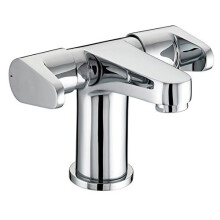 Bristan QST BAS2 C Quest 2 Handled Basin Mixer with Clicker Waste - Chrome Plated