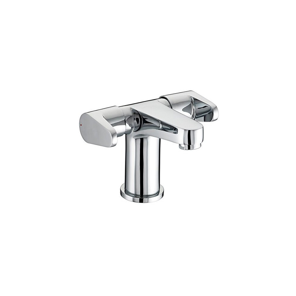 Bristan QST BAS2 C Quest 2 Handled Basin Mixer with Clicker Waste - Chrome Plated