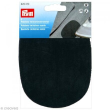 Prym 14 x 10 cm 2-Piece Imitation Suede Patches for Ironing/Sewing-On, Black