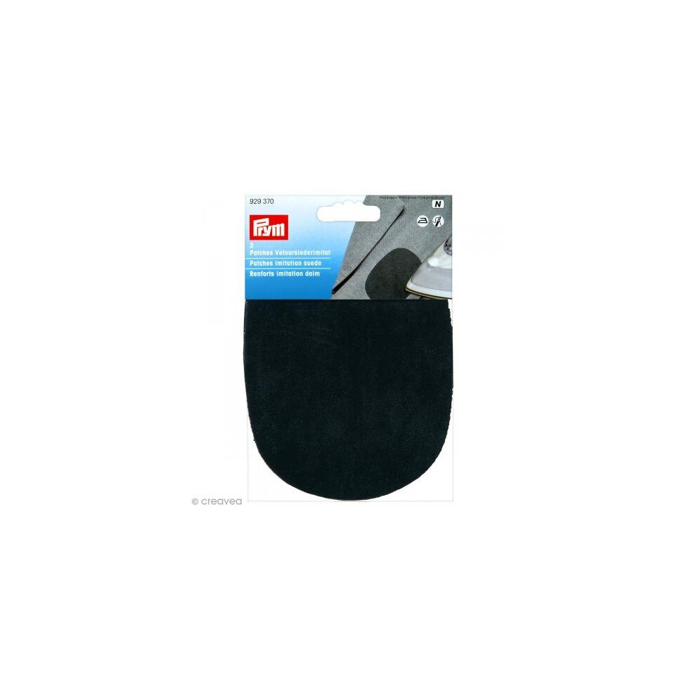 Prym 14 X 10 Cm 2-Piece Imitation Suede Patches For Ironing/Sewing-On, Black