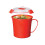 Sistema Sistema Microwave Soup Mug, 656 ml - Red/Clear 4