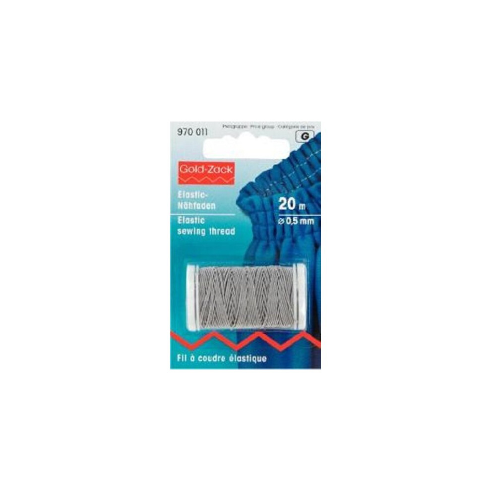 Prym 0.5 mm 20 m Elastic Sewing Thread, Light Grey