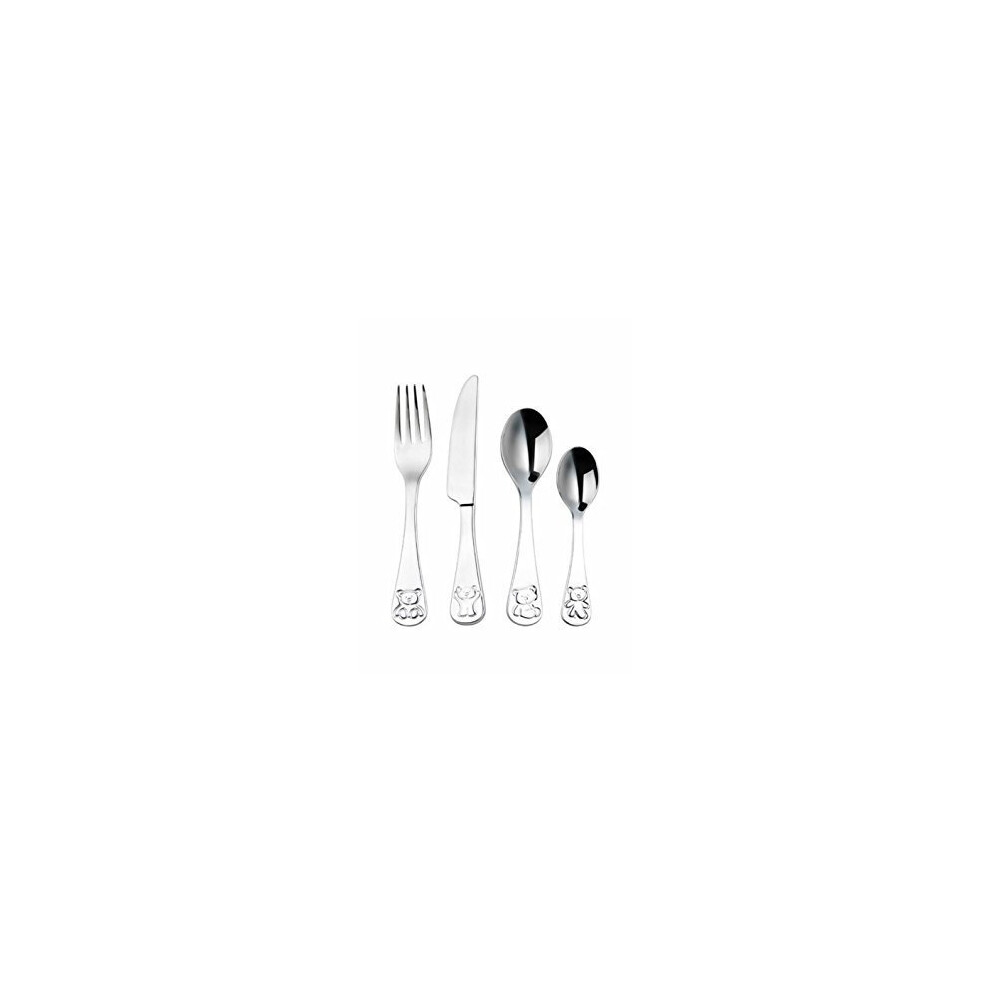 Viners Childrens Bertie Bear 4-Piece Cutlery Set, Gift Box