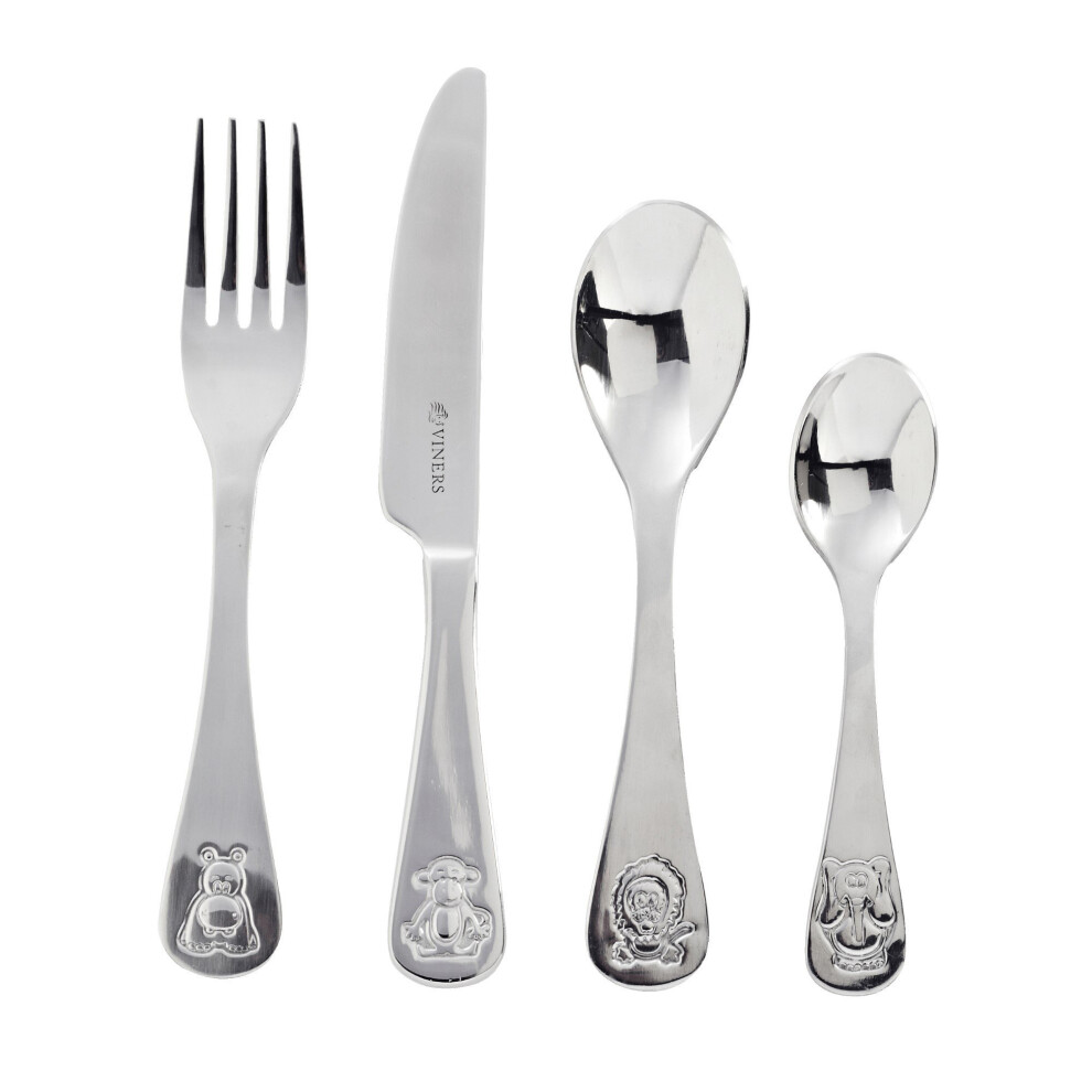 Viners Childrens Jungle  4-Piece Cutlery Set