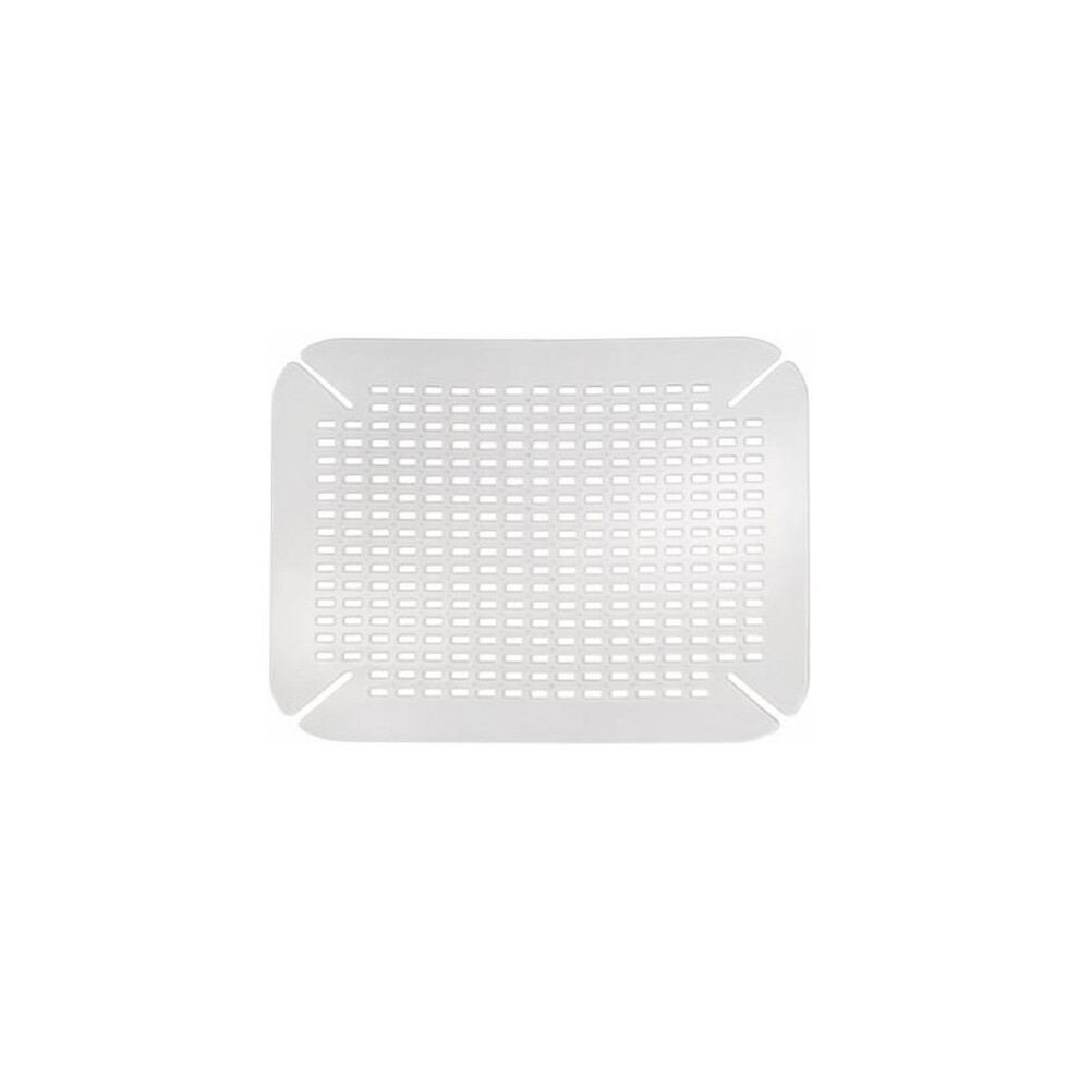 InterDesign Basic Sink Mat, Sink Protector Ideal for Drying Dishes, Made of Durable PVC Plastic, Clear, Large
