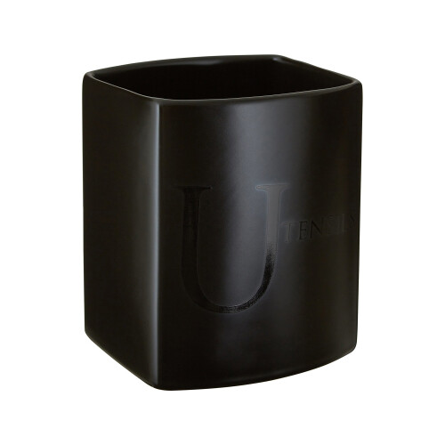 Premier Housewares Premier Housewares Text Utensil Holder - Black 1