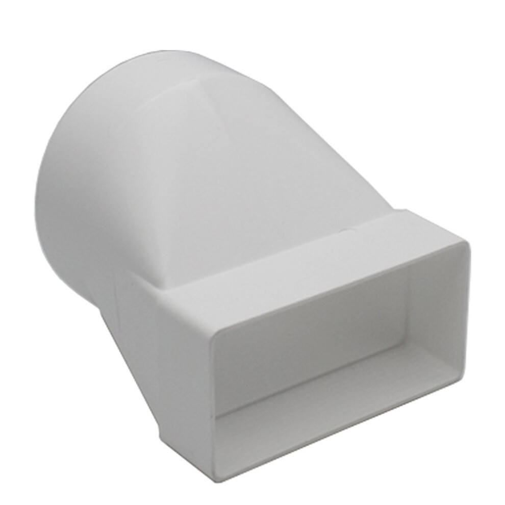 Kair Offset Straight Round To Rectangular Adaptor (110Mm X 54Mm Rectangular To 100Mm Round) - Sys-100 - Ducvkc253f 5060272541064