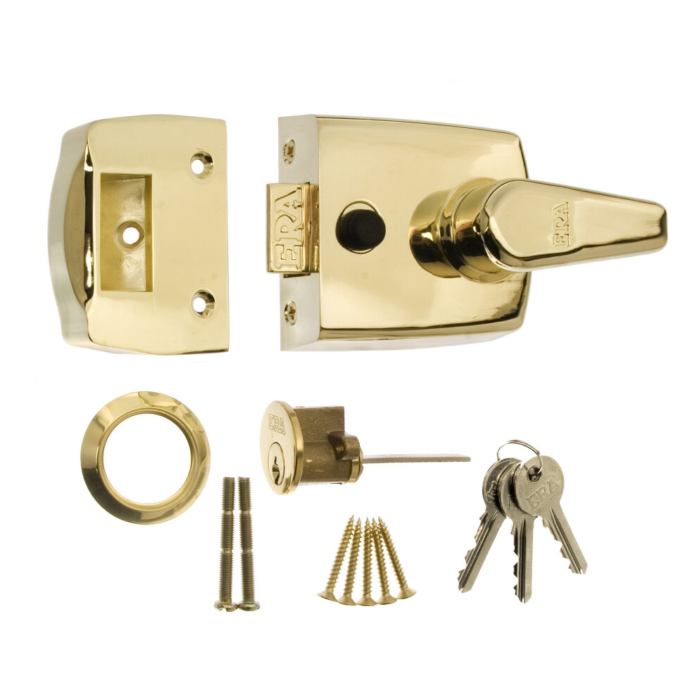 Era 60Mm High Security Replacment Nightlatch - Brass Effect Body 5011988001519