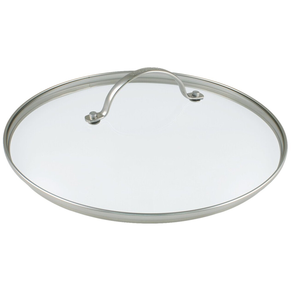 Greenpan 30 cm Tempered Glass with Stainless Steel Rim Univesal Glass Lid with Metal Handle