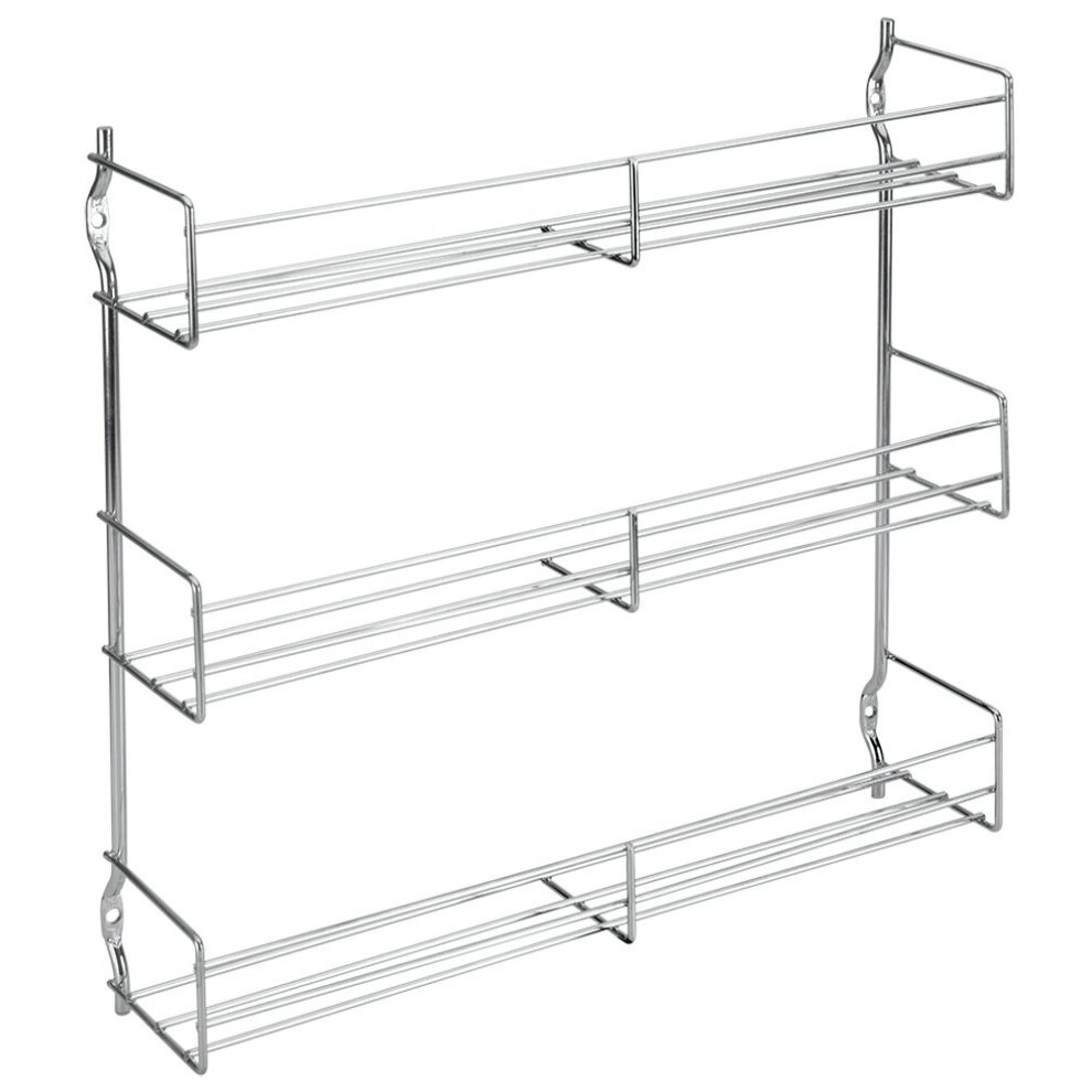 Metaltex 3-Tier 30 x 7 x 30 cm Chrome Plated Spice Rack