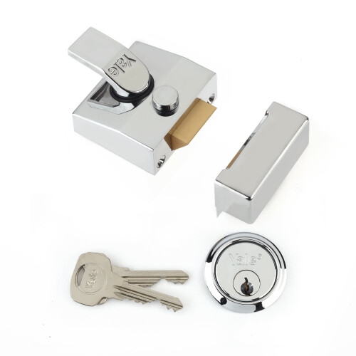 Yale Yale Locks P85 Deadlocking Nightlatch Chrome Finish 40 mm Visi Pack