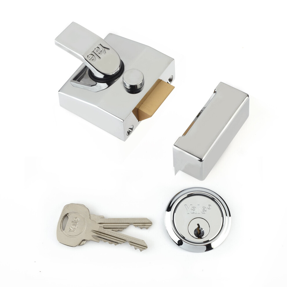 Yale Locks P85 Deadlocking Nightlatch Chrome Finish 40 mm Visi Pack