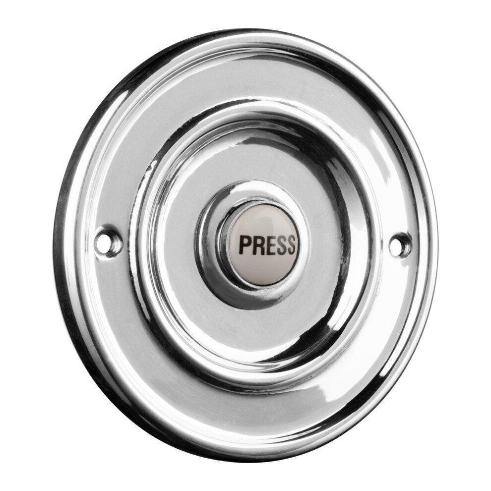 Polished Chrome 76Mm Dia Bell Push With China Press 5055752603233