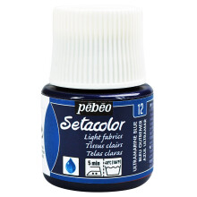 Pebeo Setacolor Light Fabrics Verf 45 ml fles ultramarijnblauw