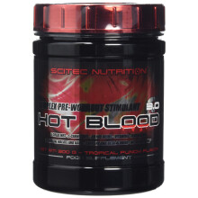 Scitec Nutrition Hot Blood 3.0 Complex Pre-Workout Stimulant Powder - 300g, Tropical Punch