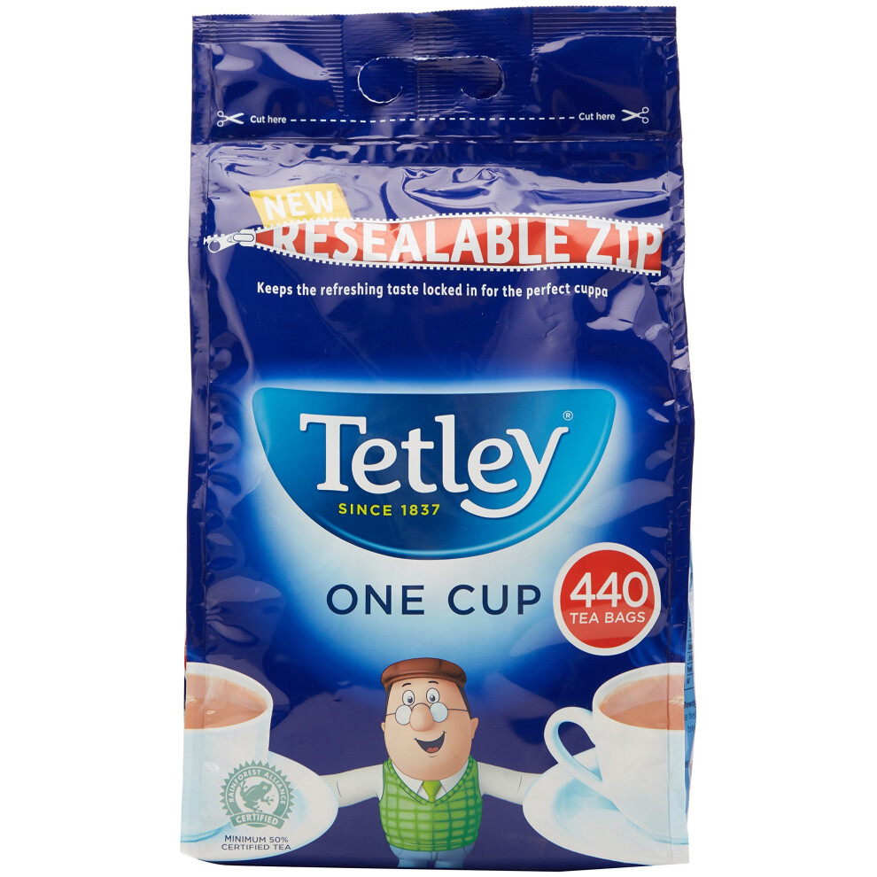 Tetley Tea Bags 440-Count NWT006P - Premium One-Cup Tea for Offices, Rich Assam/Ceylon/African Blend