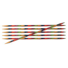 KnitPro 10 cm x 3.25 mm Symfonie Double Pointed Needles, Multi-Color