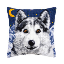 Vervaco 1200\775 Wolf Cross Stitch Cushion, Multi-Colour