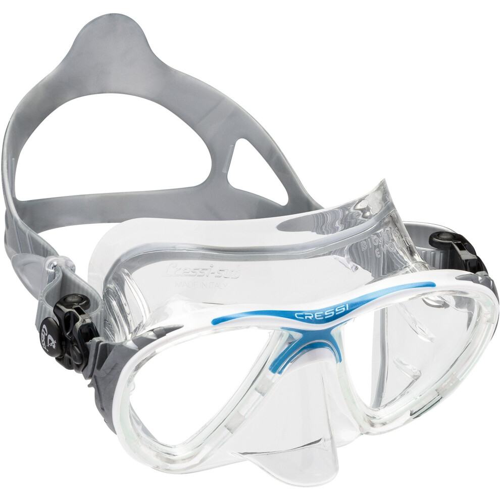 Cressi Big Eyes Evolution Crystal Scuba Diving and Snorkeling Mask - Blue