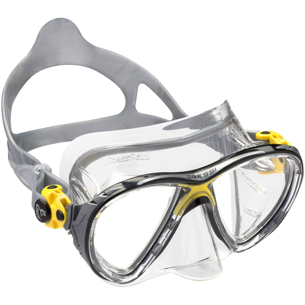 Cressi Big Eyes Evolution Crystal Scuba Diving and Snorkeling Mask - Yellow