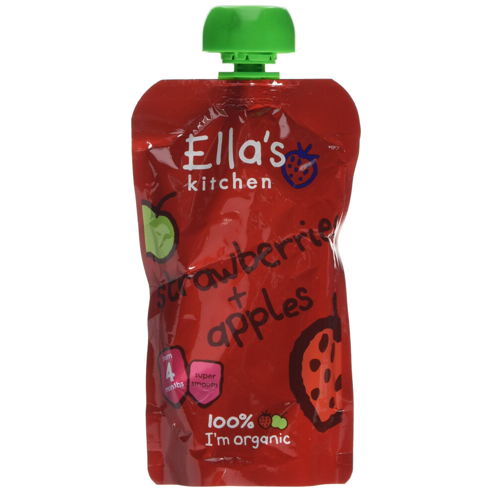 Ella's Kitchen Stage 1 From 4 Months Organic Apple and Strawberry 120 g (Pack of 7)