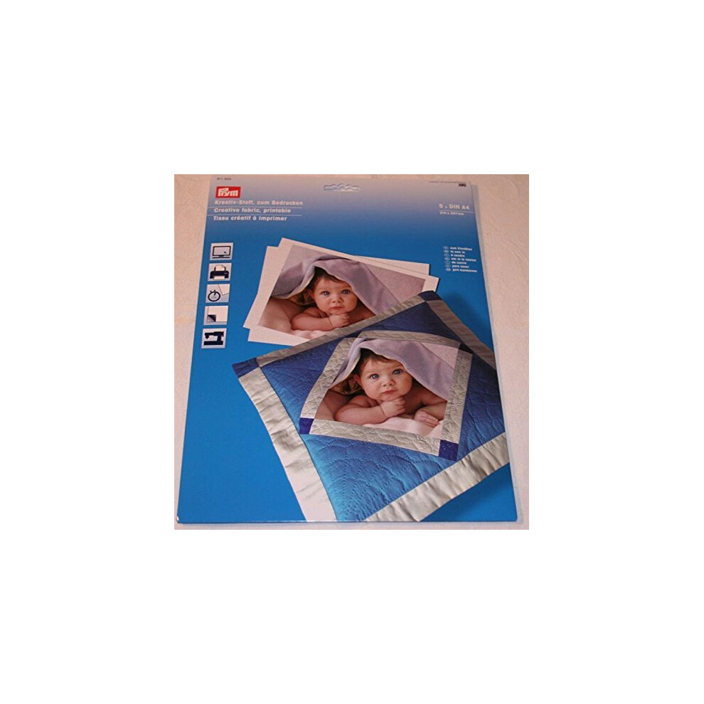 Prym Creative Fabric, Printable ( 1 pack of 5 sheets)