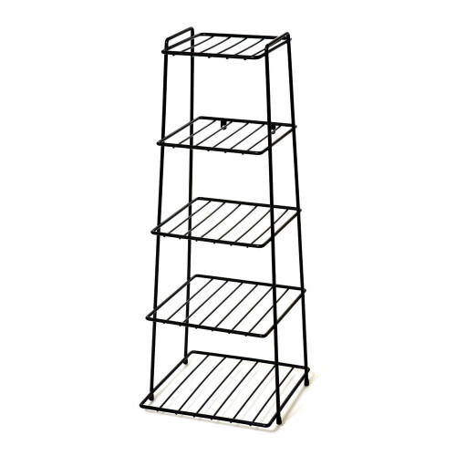 Delfinware 5 Tier Saucepan Stand, Black