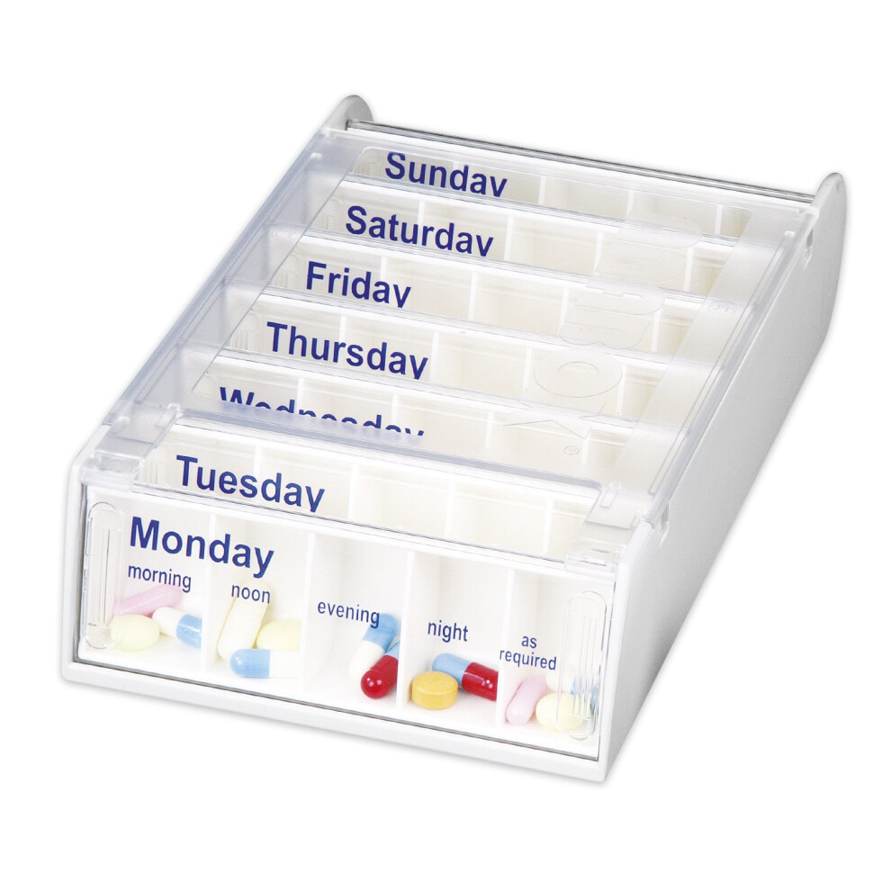 Anabox Weekly Pill Organiser - White