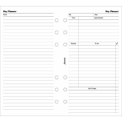 Filofax Personal Day Planner Undated
