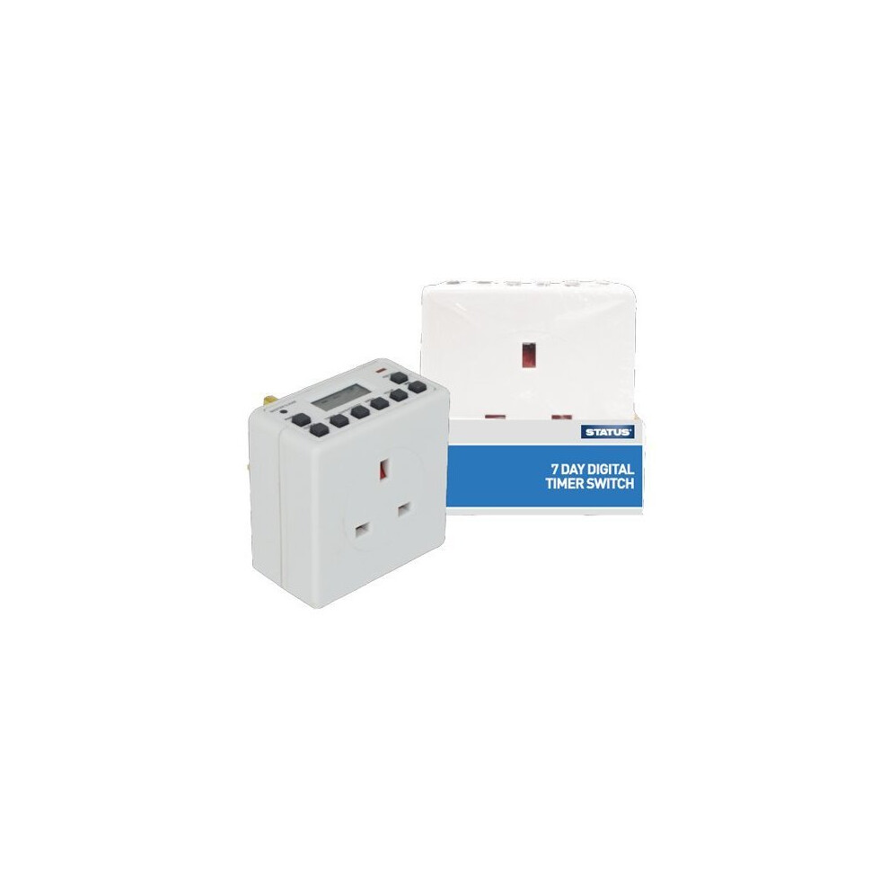 Status S7DDT3 7 Day Digital Timer Switch - White