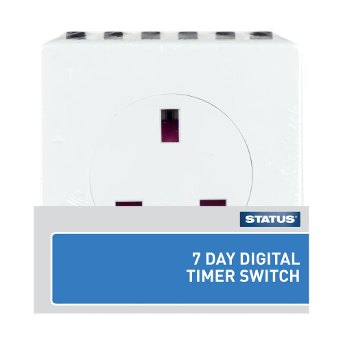Status Status S7DDT3 7 Day Digital Timer Switch - White 2