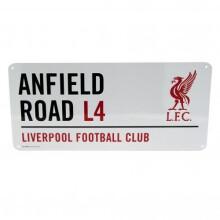 Liverpool Offizielle Anfield Road L4 Metall Straßenschild - Mehrfarbig