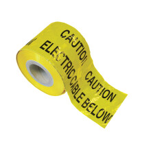 150MM X 365M UNDERGROUND DETECTABLE WARNING TAPE "ELECTRIC CABLE BELOW"