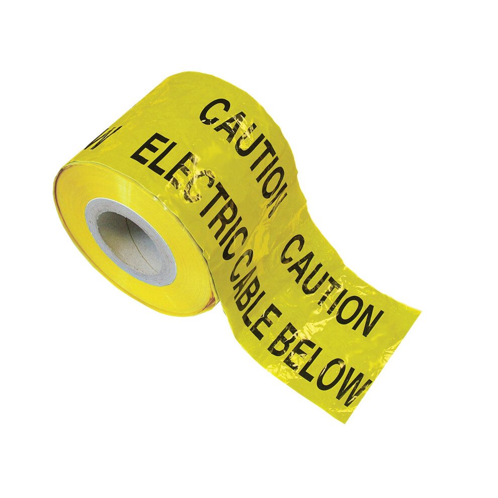 150MM X 365M UNDERGROUND DETECTABLE WARNING TAPE   "ELECTRIC CABLE BELOW
