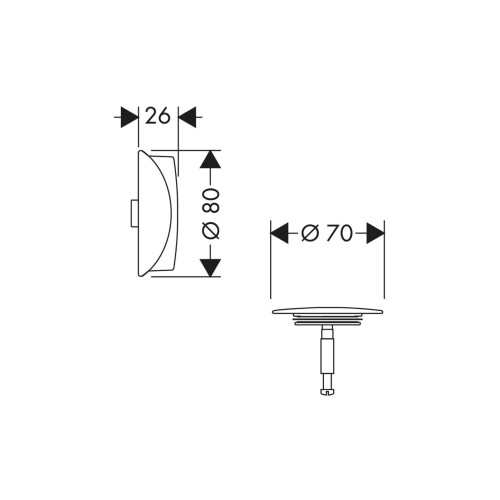 Hansgrohe hansgrohe Flexaplus overflow bath filler set, chrome 2