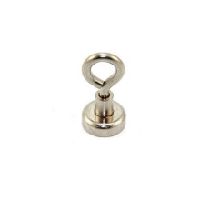 Magnet Expert 16mm dia Neodymium Clamping Magnet with M4 Eyebolt - 9.7kg Pull (Pack of 1)